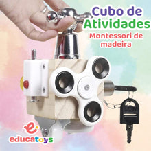 Carregar imagem no visualizador da galeria, Cubo de Atividades Montessori de Madeira!