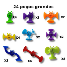 Carregar imagem no visualizador da galeria, Blocos de Silicone para Montar com Sucção - Abelhas