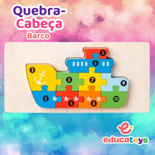 Carregar imagem no visualizador da galeria, Quebra-Cabeça de Madeira Montessori Animais