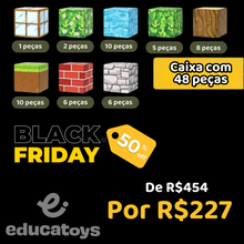 Carregar imagem no visualizador da galeria, Blocos de Construção Magnética Minecraft - 48/64/75/100/144 peças