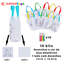 Carregar imagem no visualizador da galeria, Sacola para pintar, com canetinhas