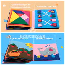 Carregar imagem no visualizador da galeria, Livro Sensorial Montessori em Feltro