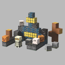 Carregar imagem no visualizador da galeria, Cemitério Assombrado de Halloween - 54 Peças - Blocos Magnéticos Magnecraft