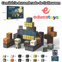 Carregar imagem no visualizador da galeria, Cemitério Assombrado de Halloween - 54 Peças - Blocos Magnéticos Magnecraft