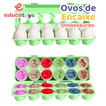 Carregar imagem no visualizador da galeria, Ovos de Encaixe - Formas, Frutas e Dinossauros