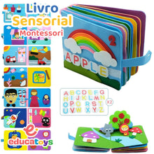 Carregar imagem no visualizador da galeria, Livro Sensorial em Feltro para bebês