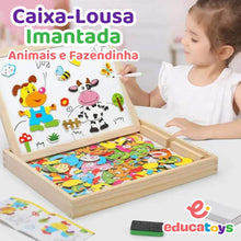 Carregar imagem no visualizador da galeria, Caixa Lousa Imantada Animais e Fazendinha
