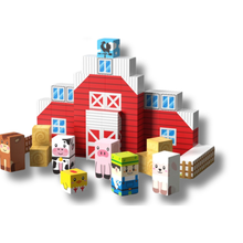 Carregar imagem no visualizador da galeria, Fazenda Feliz - 54 Peças - Blocos Magnéticos Magnecraft