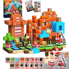 Carregar imagem no visualizador da galeria, Quartel dos Bombeiros Heróicos - 100 Peças - Blocos Magnéticos Magnecraft