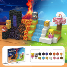 Carregar imagem no visualizador da galeria, Portal das Terras de Lava e Gelo - 120 Peças - Blocos Magnéticos Magnecraft