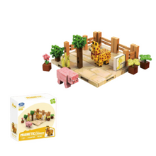 Carregar imagem no visualizador da galeria, Jardim da Girafa e do Porquinho - Personagens - Blocos Magnéticos Magnecraft