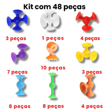 Carregar imagem no visualizador da galeria, Blocos de Silicone para Montar com Sucção - Redondo