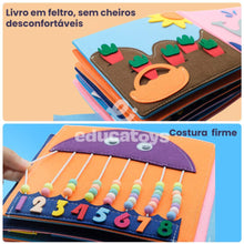 Carregar imagem no visualizador da galeria, Livro Sensorial Montessori em Feltro