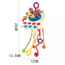 Carregar imagem no visualizador da galeria, Brinquedo Sensorial Puxa-Puxa Mordedor Montessori