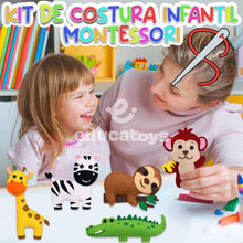 Carregar imagem no visualizador da galeria, Kit de Costura Infantil Montessori - Alinhavo