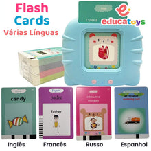 Carregar imagem no visualizador da galeria, Flash Cards Multilíngue: Inglês, Russo, Espanhol ou Francês