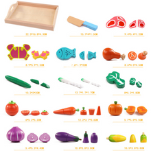 Carregar imagem no visualizador da galeria, Kit Cozinha Montessori em madeira com ímã