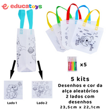 Carregar imagem no visualizador da galeria, Sacola para pintar, com canetinhas