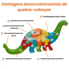 Carregar imagem no visualizador da galeria, Quebra-Cabeça de Madeira Montessori Animais