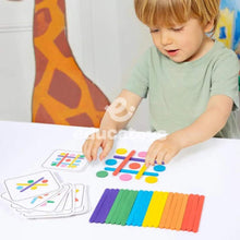 Carregar imagem no visualizador da galeria, Desafio do Arco-Íris: Puzzle de Varas de Madeira