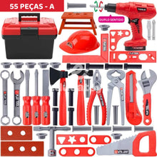 Carregar imagem no visualizador da galeria, Conjunto de Ferramentas Infantil + furadeira elétrica