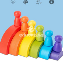 Carregar imagem no visualizador da galeria, Blocos de Arco-íris em Madeira