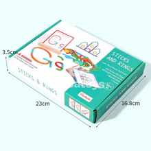 Carregar imagem no visualizador da galeria, Quebra-Cabeça de Anéis e Varas de Madeira