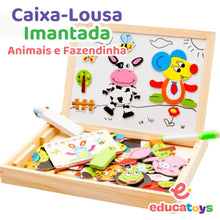 Carregar imagem no visualizador da galeria, Caixa Lousa Imantada Animais e Fazendinha