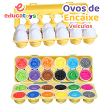 Carregar imagem no visualizador da galeria, Ovos de Encaixe - Formas, Frutas e Dinossauros