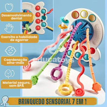 Carregar imagem no visualizador da galeria, Brinquedo Sensorial Puxa-Puxa Mordedor Montessori
