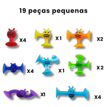 Carregar imagem no visualizador da galeria, Blocos de Silicone para Montar com Sucção - Abelhas