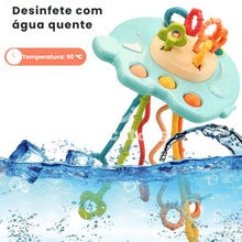 Carregar imagem no visualizador da galeria, Brinquedo Sensorial Puxa-Puxa Mordedor Montessori