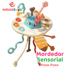 Carregar imagem no visualizador da galeria, Brinquedo Sensorial Puxa-Puxa Mordedor Montessori
