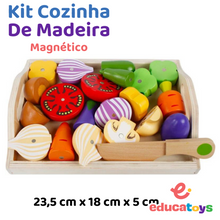 Carregar imagem no visualizador da galeria, Kit Cozinha Montessori em madeira com ímã
