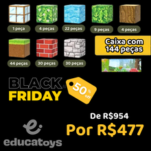 Carregar imagem no visualizador da galeria, Blocos de Construção Magnética Minecraft - 48/64/75/100/144 peças
