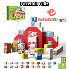 Carregar imagem no visualizador da galeria, Fazenda Feliz - 54 Peças - Blocos Magnéticos Magnecraft
