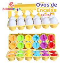 Carregar imagem no visualizador da galeria, Ovos de Encaixe - Formas, Frutas e Dinossauros
