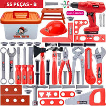 Carregar imagem no visualizador da galeria, Conjunto de Ferramentas Infantil + furadeira elétrica
