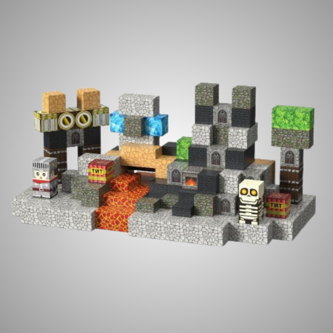 Fortaleza Sombria dos Cavaleiros - 150 peças - Blocos Magnéticos Magnecraft