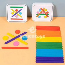 Carregar imagem no visualizador da galeria, Desafio do Arco-Íris: Puzzle de Varas de Madeira

