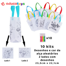 Carregar imagem no visualizador da galeria, Sacola para pintar, com canetinhas
