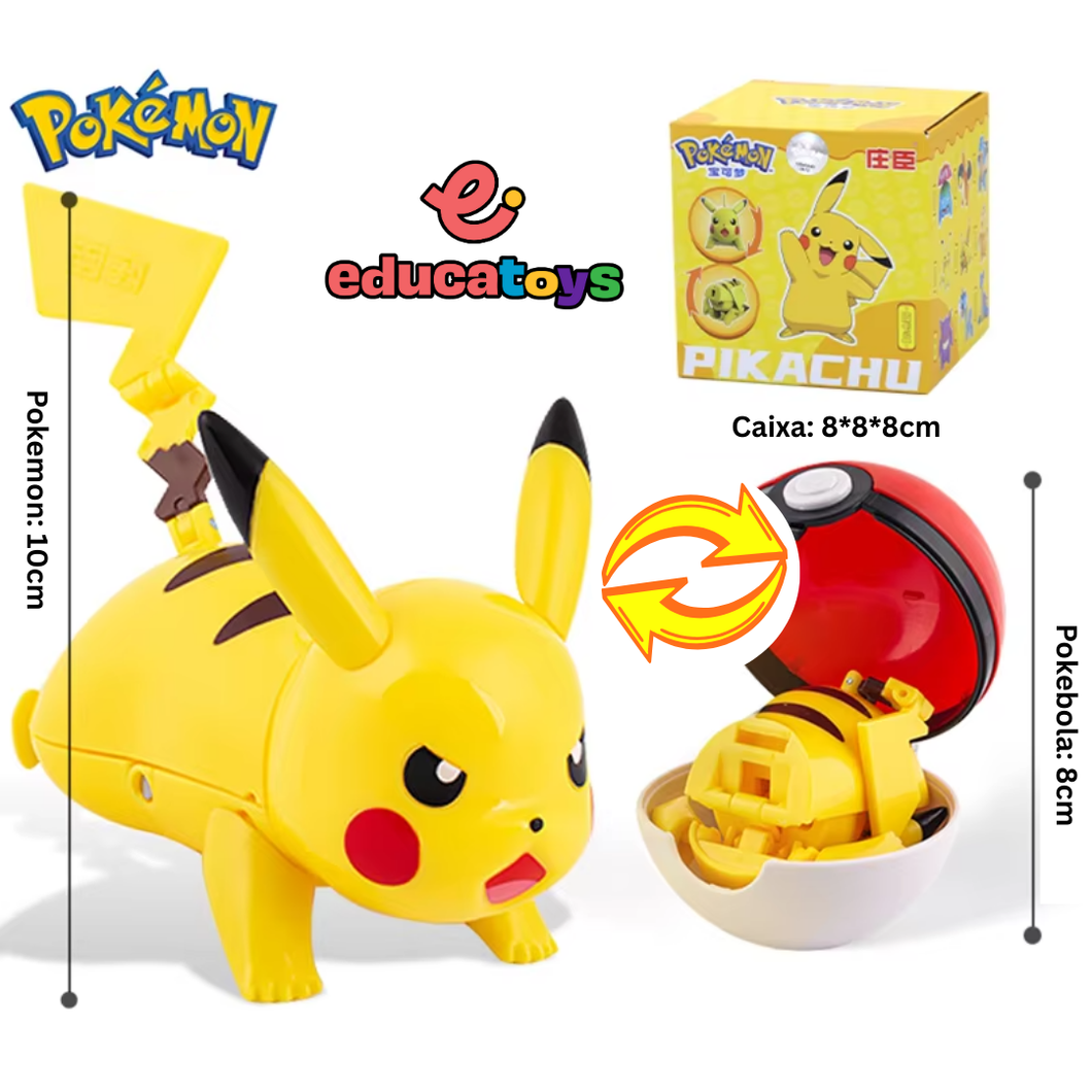 Pikachu - Pokébola com Pokémon