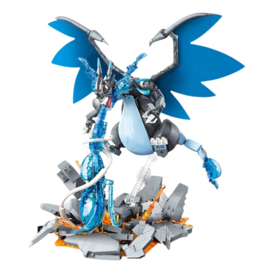 Mega Charizard X - Pokemon - Blocos de Montar - 487 peças