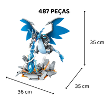 Carregar imagem no visualizador da galeria, Mega Charizard X - Pokemon - Blocos de Montar - 487 peças
