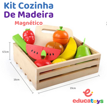 Carregar imagem no visualizador da galeria, Kit Cozinha Montessori em madeira com ímã
