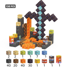 Carregar imagem no visualizador da galeria, Espada Mítica de Lava e Diamante - 150 Peças - Blocos Magnéticos Magnecraft
