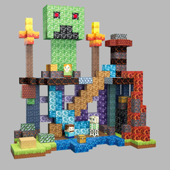 Defesa do Gigante - 160 Peças - Blocos Magnéticos Magnecraft