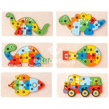 Carregar imagem no visualizador da galeria, Quebra-Cabeça de Madeira Montessori Animais
