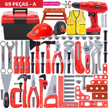 Carregar imagem no visualizador da galeria, Conjunto de Ferramentas Infantil + furadeira elétrica
