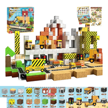 Carregar imagem no visualizador da galeria, Obra da Cidade em Construção - 100 Peças - Blocos Magnéticos Magnecraft
